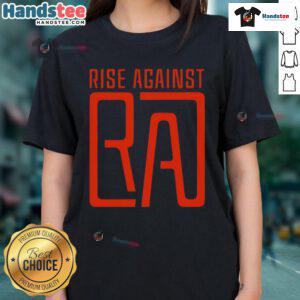 Nice Rise Against RA Logo Ladies Tee featuring a stylish design for fans of the band, perfect for casual wear.