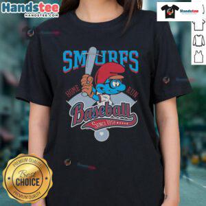 Nice Smurf Baseball Home Run shirt for ladies, celebrating baseball since 1958, perfect for fans and casual wear.