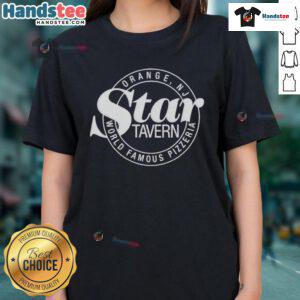 Nice Star Tavern World Famous Pizzeria ladies tee featuring a stylish design and vibrant colors for pizza lovers.