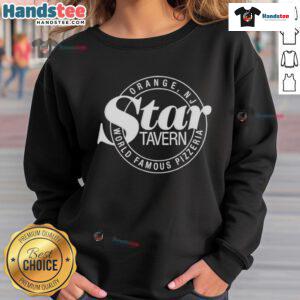 Cozy Nice Star Tavern World Famous Pizzeria sweatshirt in vibrant colors, perfect for pizza lovers and casual wear.