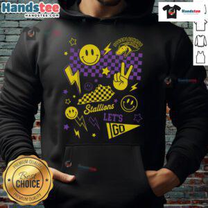 Alt Text: Nice Steeplechase Smiley Face Checkered Hoodie featuring a vibrant smiley design and stylish checkered pattern.