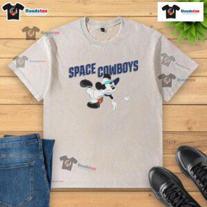 Nice Sugar Land Space Cowboys Mickey Mouse washed t-shirt featuring a vibrant design and comfortable fit for fans.