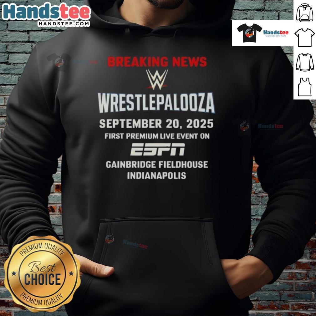 Nice WWE Wrestlepalooza 2025 hoodie featuring vibrant graphics, perfect for fans attending the event at Gainbridge Fieldhouse.