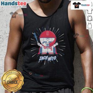 Zach Neto wearing a Professor Chaos tank top, showcasing a stylish and fun design perfect for casual wear.