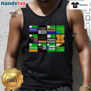 Official 20 Years of Film Simulations Medium 2025 Tank Top featuring stylish design and vibrant colors for film enthusiasts.