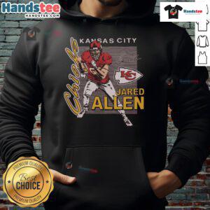 Official Chiefs Jared Allen Signature Hoodie featuring team colors and logo, perfect for fans and collectors.