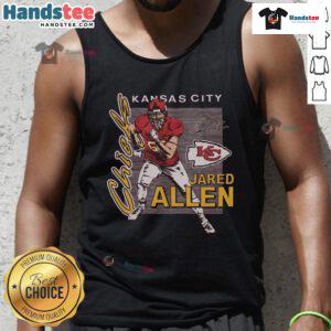 Official Chiefs Jared Allen Signature Tank Top featuring bold graphics and team colors, perfect for fans and collectors.