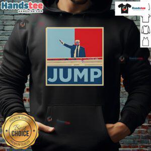 Official Donald Jump Retro Hoodie in vibrant colors, featuring a vintage design and comfortable fit for stylish fans.