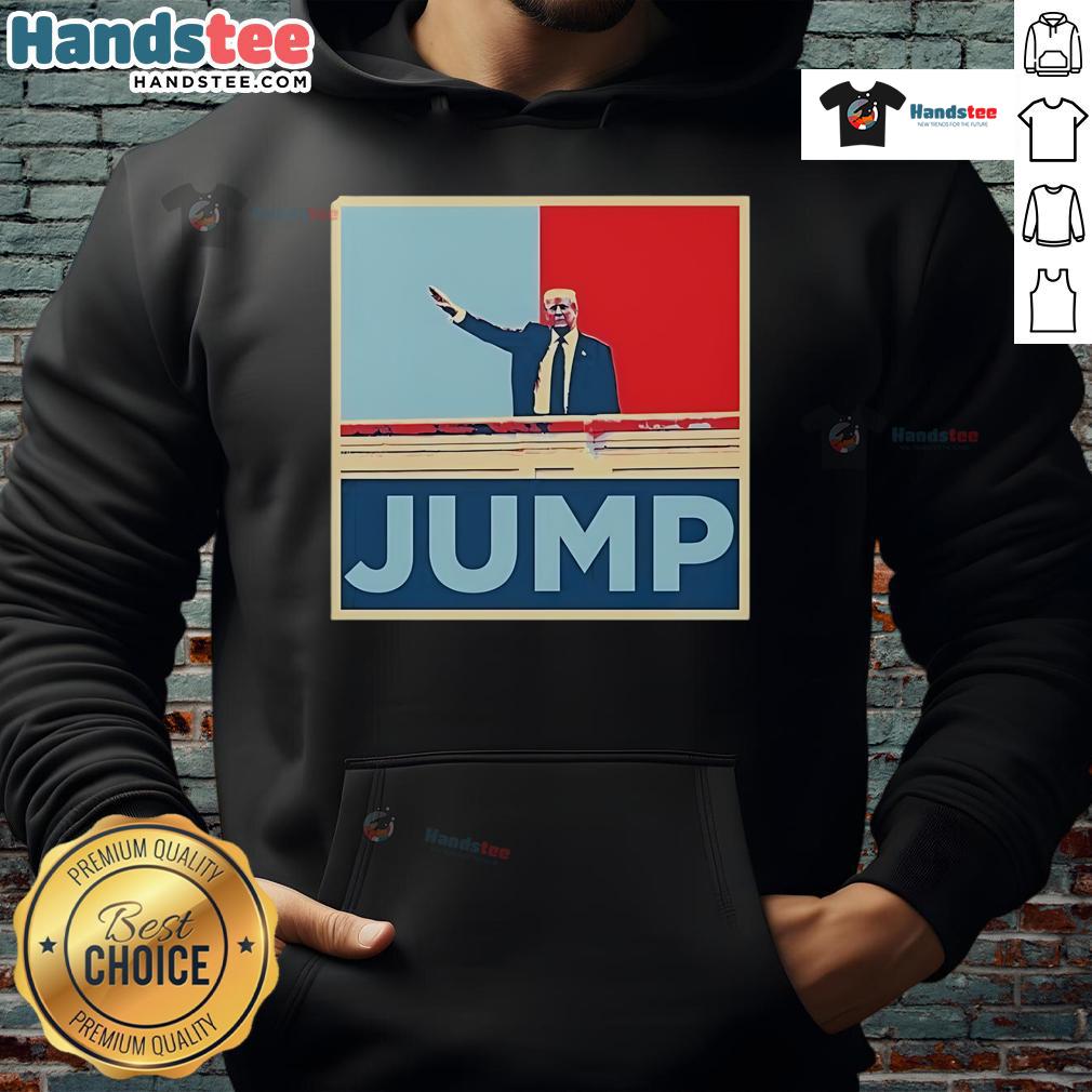 Official Donald Jump Retro Hoodie in vibrant colors, featuring a vintage design and comfortable fit for stylish fans.