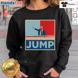 Official Donald Jump Retro Sweatshirt featuring a vintage design and comfortable fit for stylish casual wear.