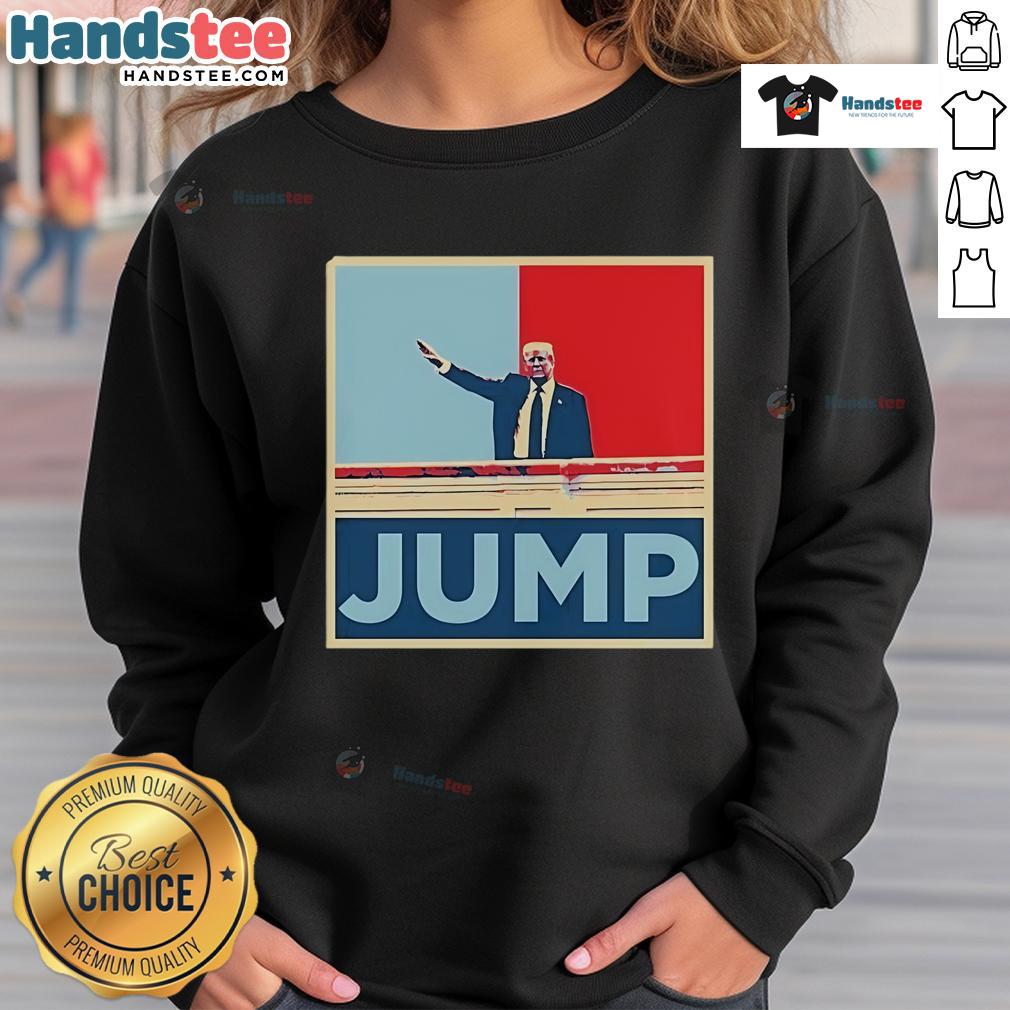 Official Donald Jump Retro Sweatshirt featuring a vintage design and comfortable fit for stylish casual wear.