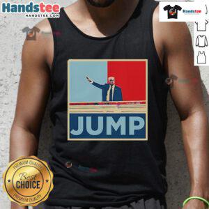 Official Donald Jump Retro Tank Top in vibrant colors, perfect for casual summer wear and showcasing retro style.