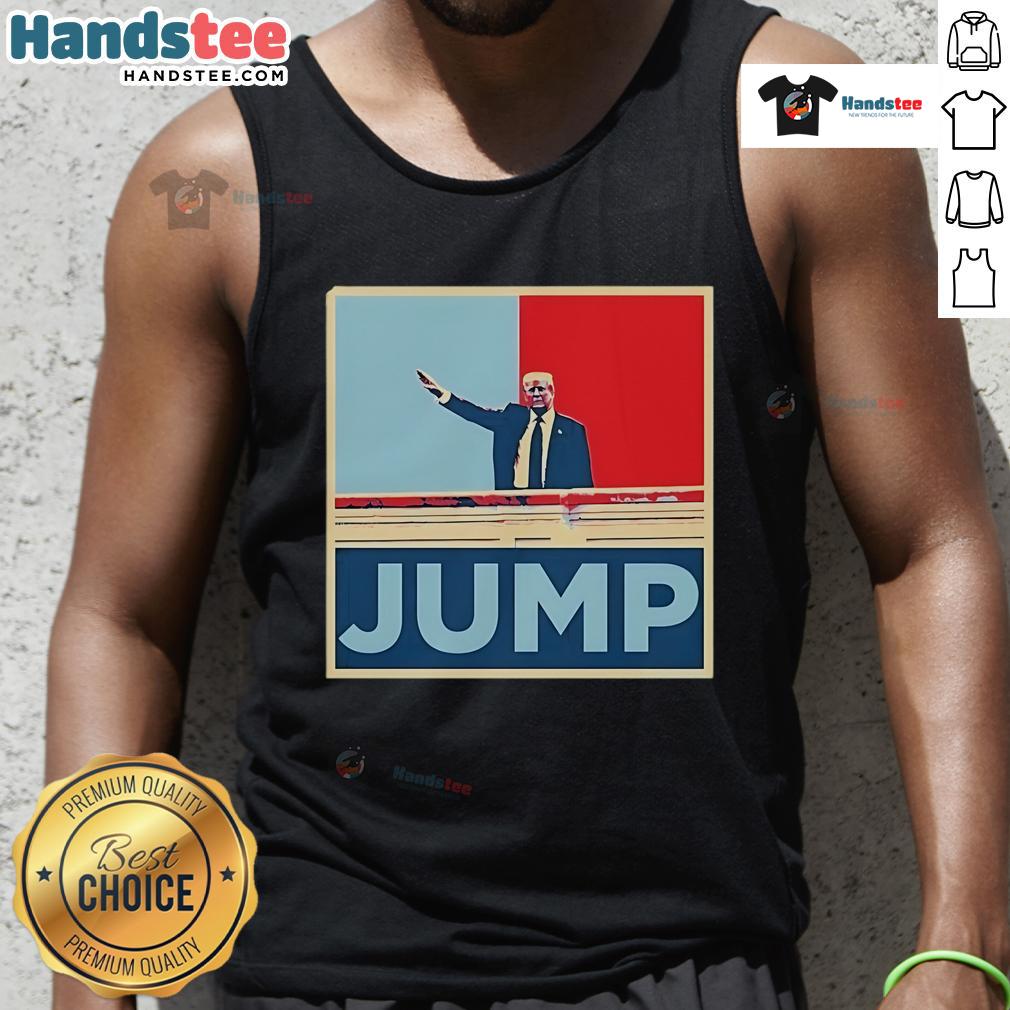 Official Donald Jump Retro Tank Top in vibrant colors, perfect for casual summer wear and showcasing retro style.