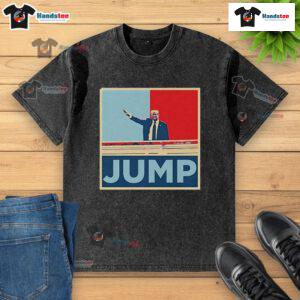 Official Donald Jump Retro Washed T-Shirt featuring a vintage design, perfect for casual wear and fan collections.