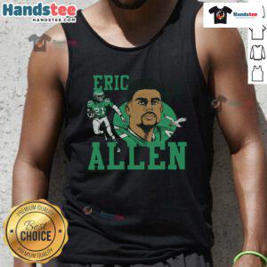 Official Eagles Eric Allen signature tank top featuring team colors and logo, perfect for fans and summer wear.