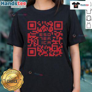 Official Esoterica QR Code Ladies Tee featuring a stylish design and unique QR code for exclusive content.
