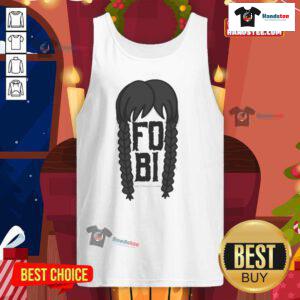 Official FOBI Fear Of Being Included Wednesday Addams tank top featuring unique design and stylish graphic for fans.