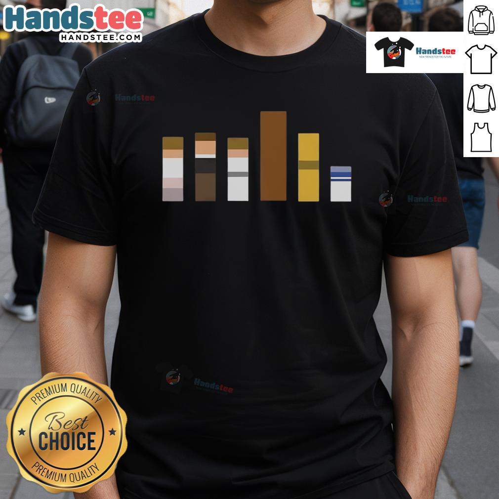 Minimalist Star Wars Jedi flat color T-shirt featuring official Galactic Color Theory design in vibrant hues.