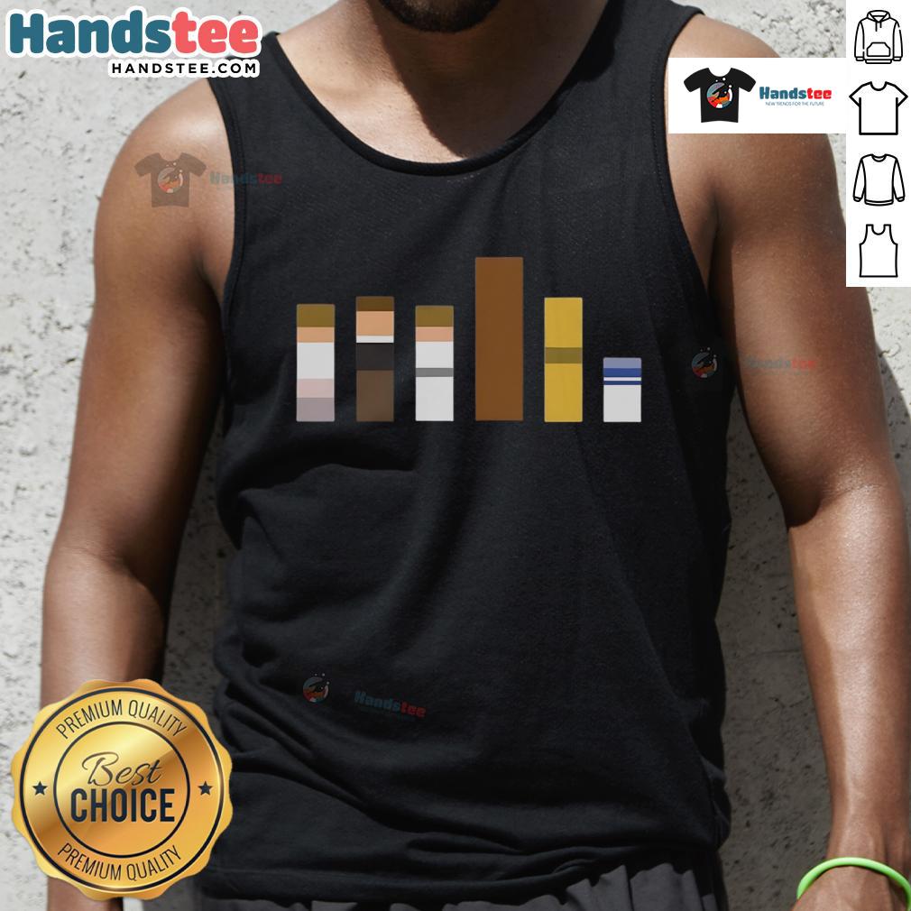 Minimalist Star Wars Jedi tank top featuring official Galactic Color Theory design in flat colors.