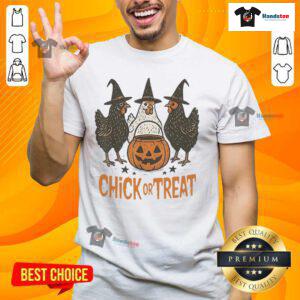 Funny Halloween Chicken T-Shirt featuring a playful design for Trick-or-Treat festivities. Perfect for Halloween celebrations!