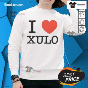 Official I Love Xulo Sweatshirt featuring a stylish design, perfect for casual wear and showcasing your love for Xulo.