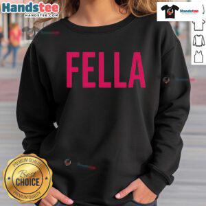 Alt Text: Official Jordan Schmaltz Fella Sweatshirt featuring bold graphics and a comfortable fit, perfect for casual wear.