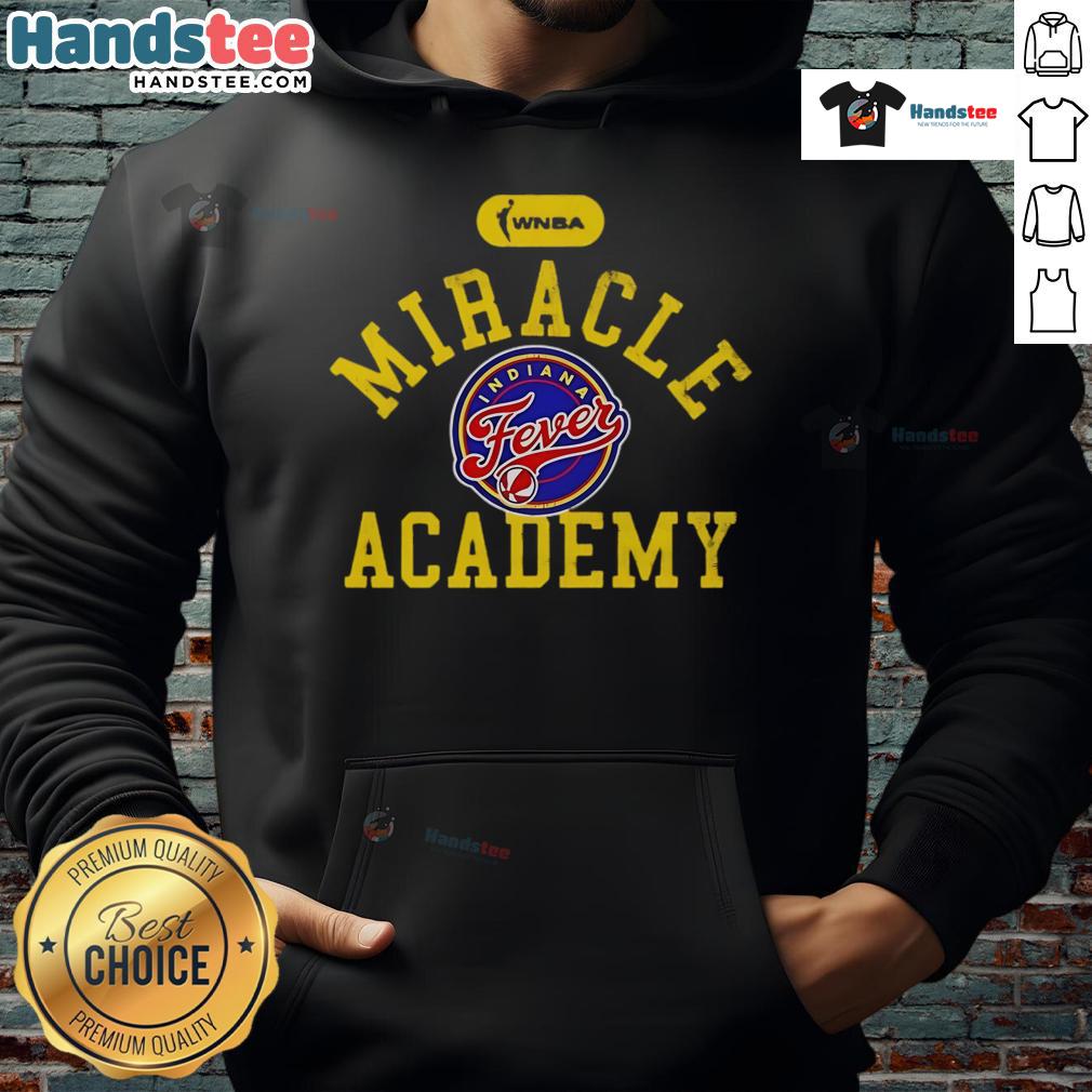 Official Miracle Academy Caitlin Clark Indiana Fever Hoodie featuring team colors and logo, perfect for fans.
