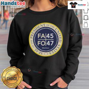 Official News Treason Merch FAFO 45-47 Sweatshirt featuring bold graphics and a stylish design for fans.