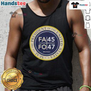 Official News Treason FAFO 45-47 Tank Top featuring bold graphics and a trendy design for fans of political merchandise.