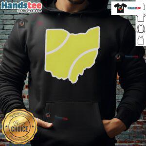 Official Ohio Tennis Ball Hoodie featuring a vibrant tennis ball graphic and cozy design for sports enthusiasts.
