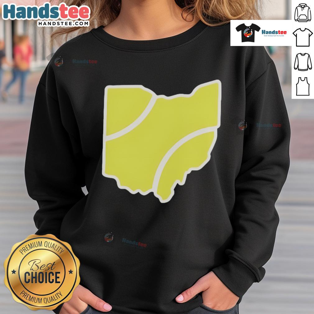 Official Ohio Tennis Ball Sweatshirt in vibrant colors, perfect for tennis enthusiasts and comfortable casual wear.