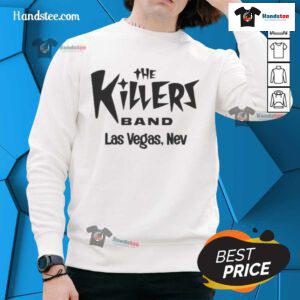 Official The Killers Summer in Vegas sweatshirt featuring a vibrant design and bold logo, perfect for fans of the band.