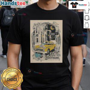 Alt Text: Official Tour 2025 The Avett Brothers Thompson's Point Portland poster design on a stylish T-shirt.
