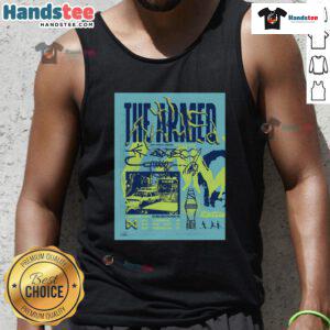 Official Tour August 2025 The Armed poster tank top featuring vibrant graphic design and tour details.