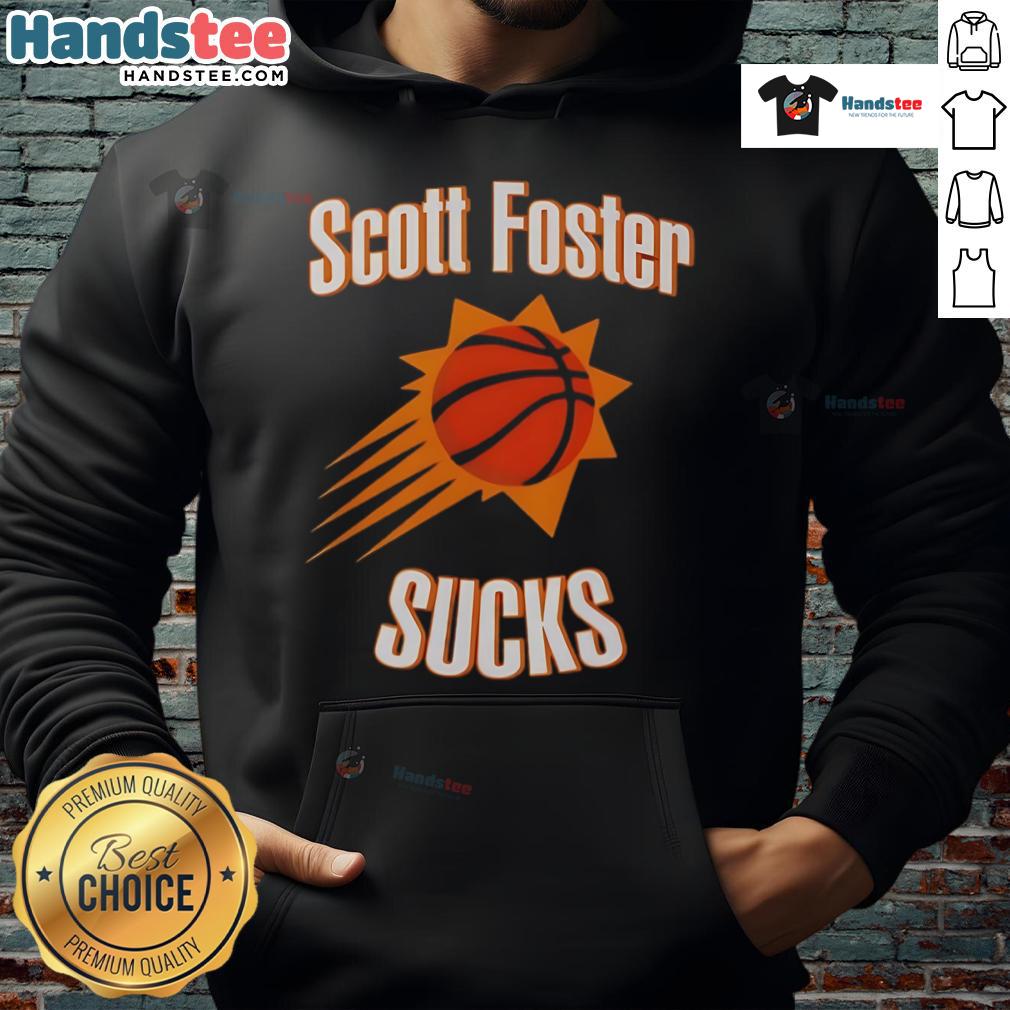 Scott Foster Sucks Throw Basketball Hoodie featuring a bold graphic design in vibrant colors, perfect for sports fans.