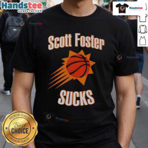 Original Scott Foster Sucks Throw Basketball T-Shirt featuring bold graphics for fans of basketball and Scott Foster.