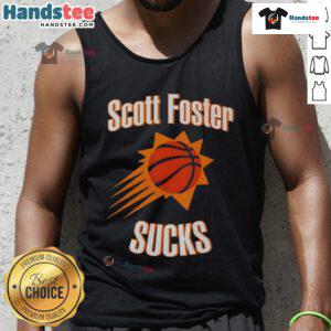 Original Scott Foster Sucks Throw Basketball Tank Top featuring a bold graphic design for basketball fans.