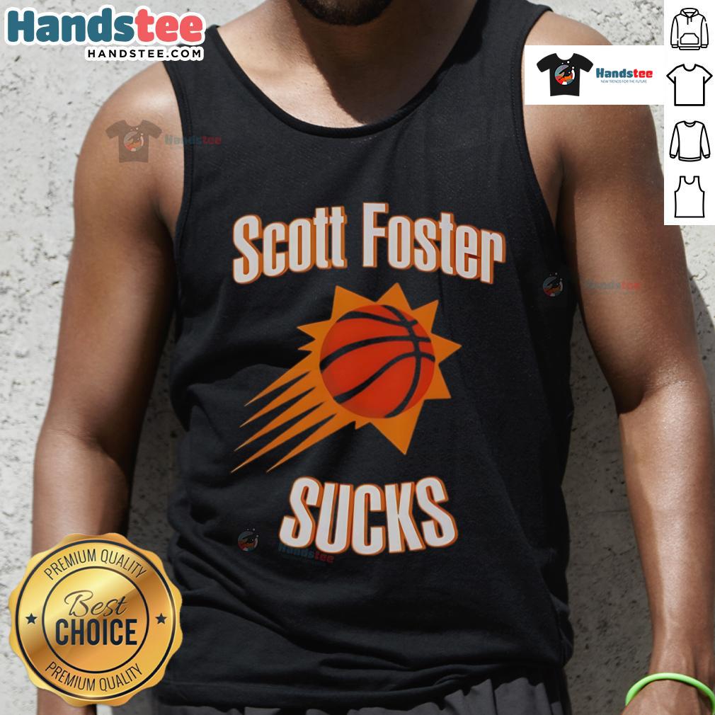 Original Scott Foster Sucks Throw Basketball Tank Top featuring a bold graphic design for basketball fans.