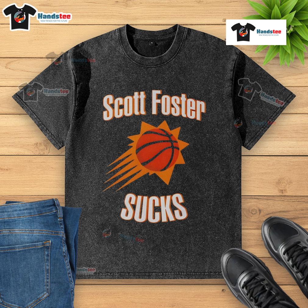 Scott Foster Sucks throw basketball washed t-shirt featuring a vibrant graphic design and comfortable fit.