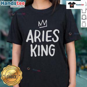 Premium Aries King Ladies Tee featuring a stylish design, perfect for astrology lovers and trendy fashion enthusiasts.
