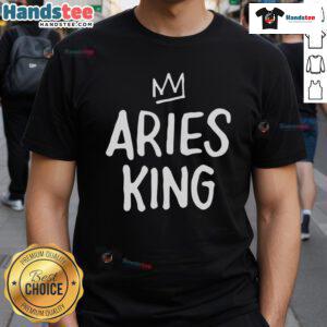 Premium Aries King T-Shirt featuring bold zodiac design, perfect for astrology lovers and stylish casual wear.