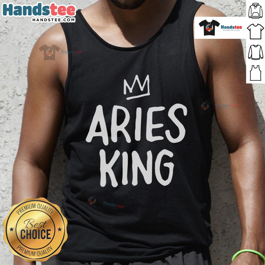 Premium Aries King Tank Top featuring bold graphic design and comfortable fit, perfect for stylish summer wear.