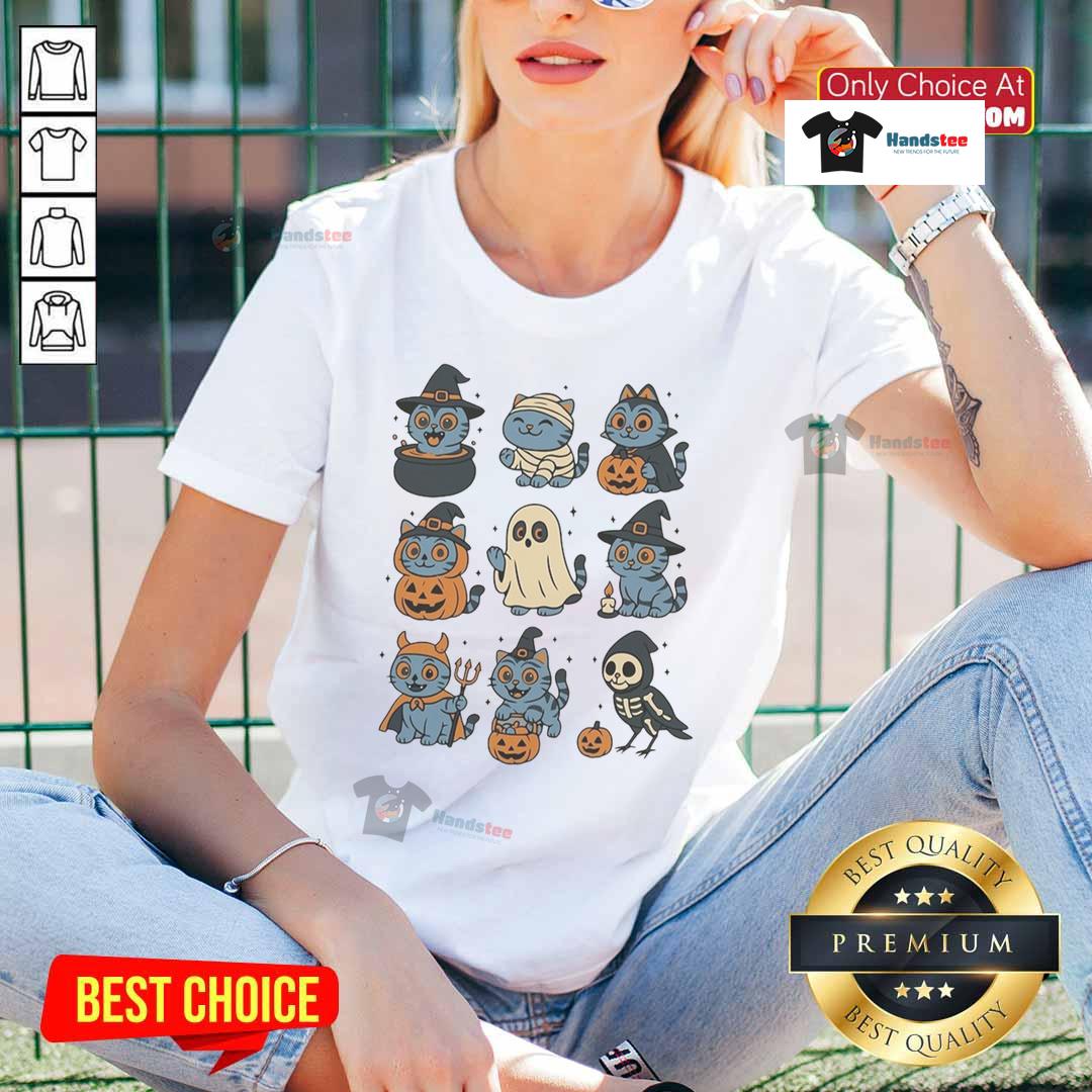Premium Trick or Treat Halloween Derpy Tiger Comfort Colors Ladies Tee in vibrant colors and playful design for festivities.