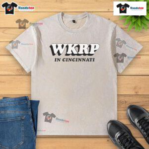 Premium WKRP in Cincinnati washed t-shirt featuring the Stabler logo for stylish retro apparel lovers.