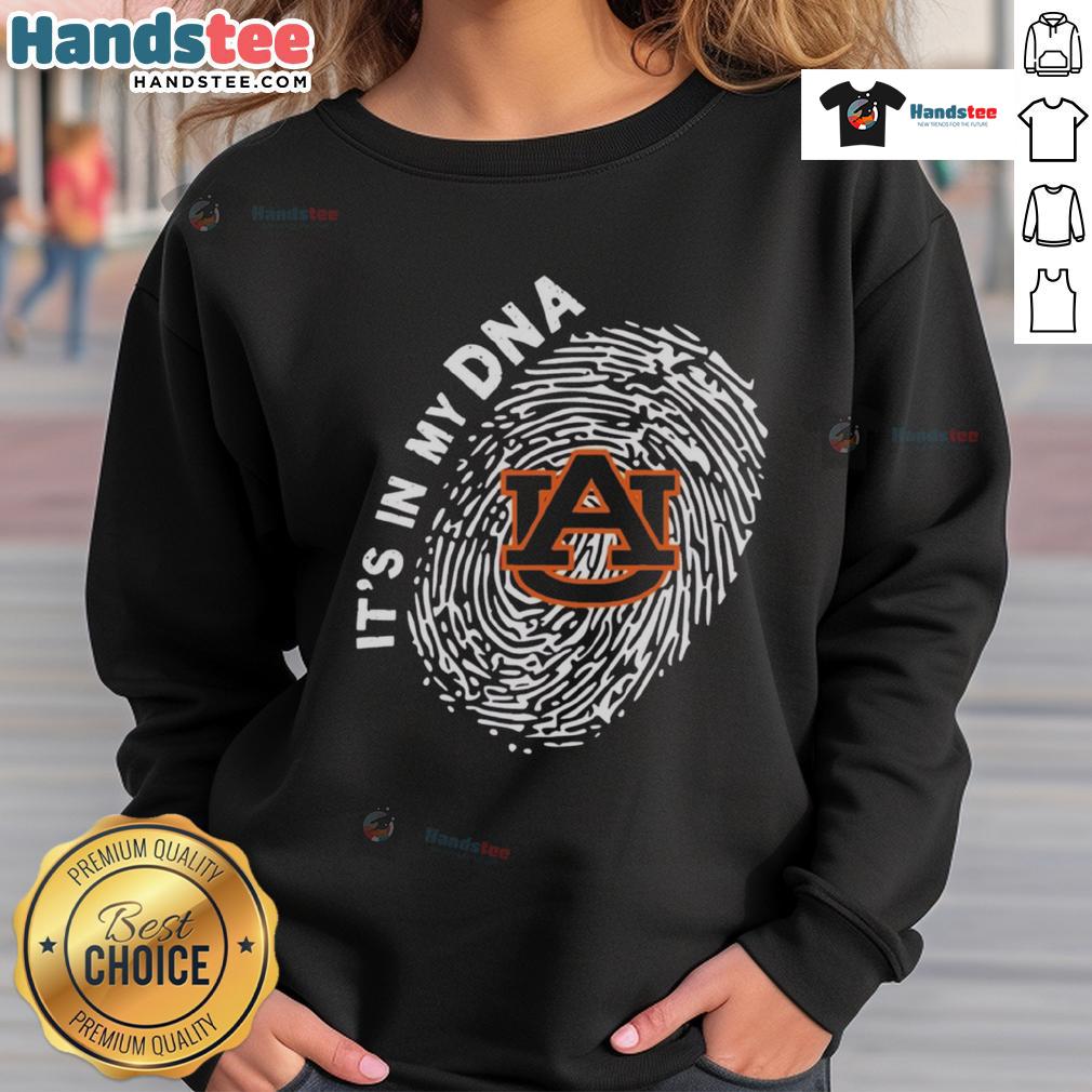 Alt Text: Cozy 'Top Auburn Tigers in My DNA' sweatshirt showcasing team spirit and style for Auburn University fans.