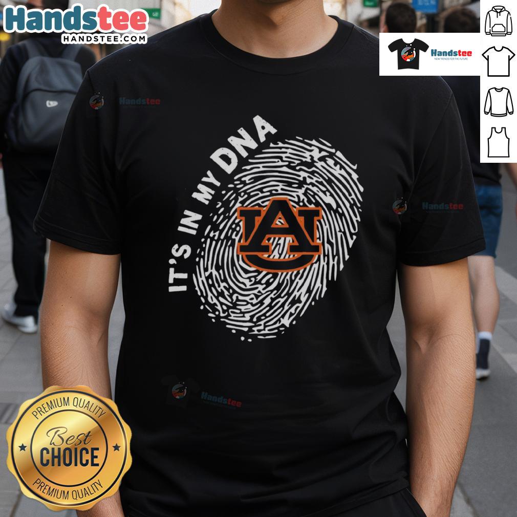 Top Auburn Tigers In My DNA T-Shirt design featuring vibrant colors and Auburn University logo, perfect for fans.