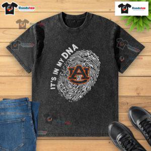 Top Auburn Tigers in My DNA washed t-shirt featuring vibrant team colors and logo, perfect for fans.