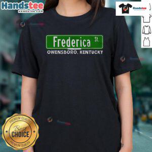 Top-The-Frederica-Street-Ladies-Tee in vibrant colors, showcasing a stylish design perfect for casual wear.