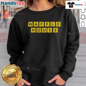 Stylish Top Waffle House 2025 sweatshirt in vibrant colors, perfect for casual wear and Waffle House enthusiasts.