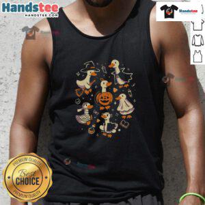 Funny Goosebumps Halloween Goose Tank Top featuring a whimsical design perfect for festive celebrations.